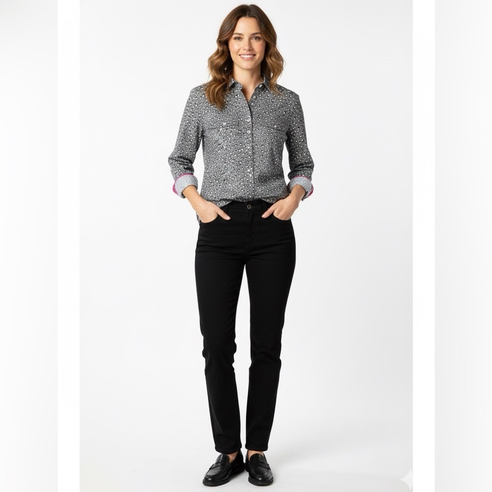 TALBOTS 100% Cotton Button Front Shirt Sz 6